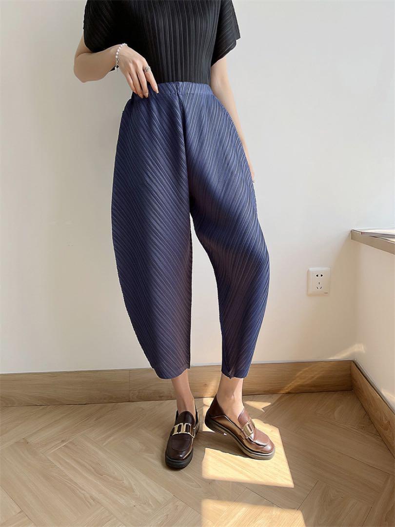 新品　プリーツサルエルパンツ　F