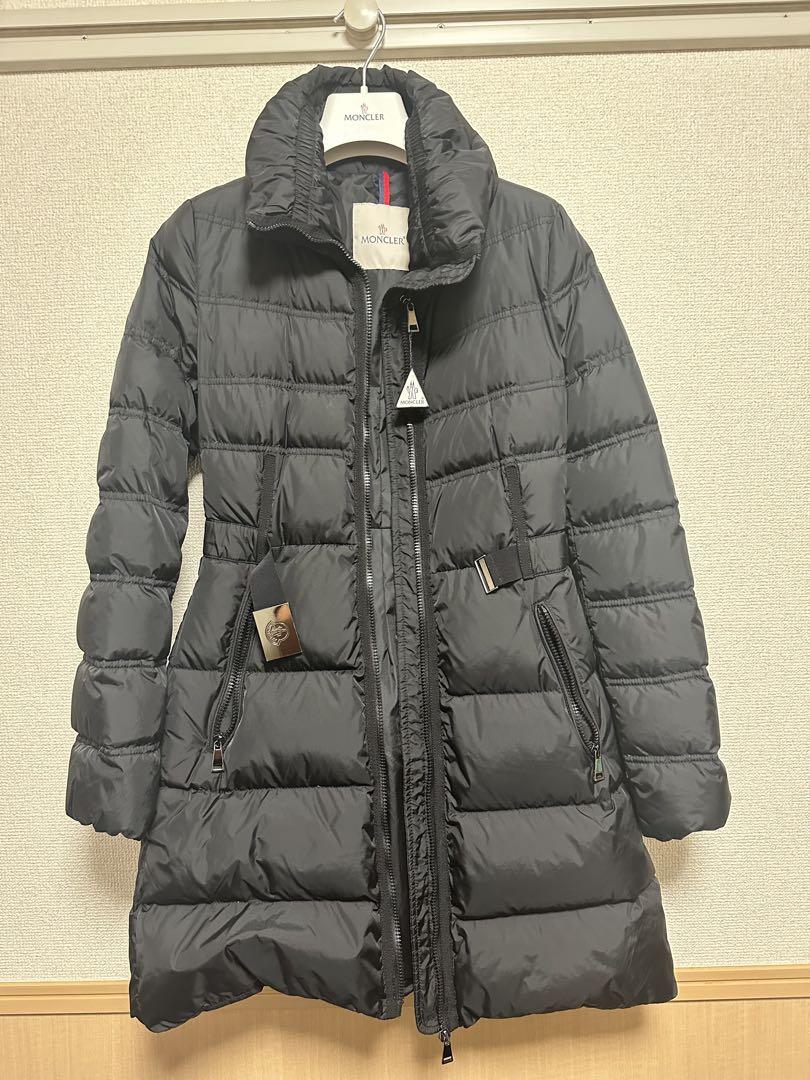 MONCLER ブラック ロングダウンジャケット