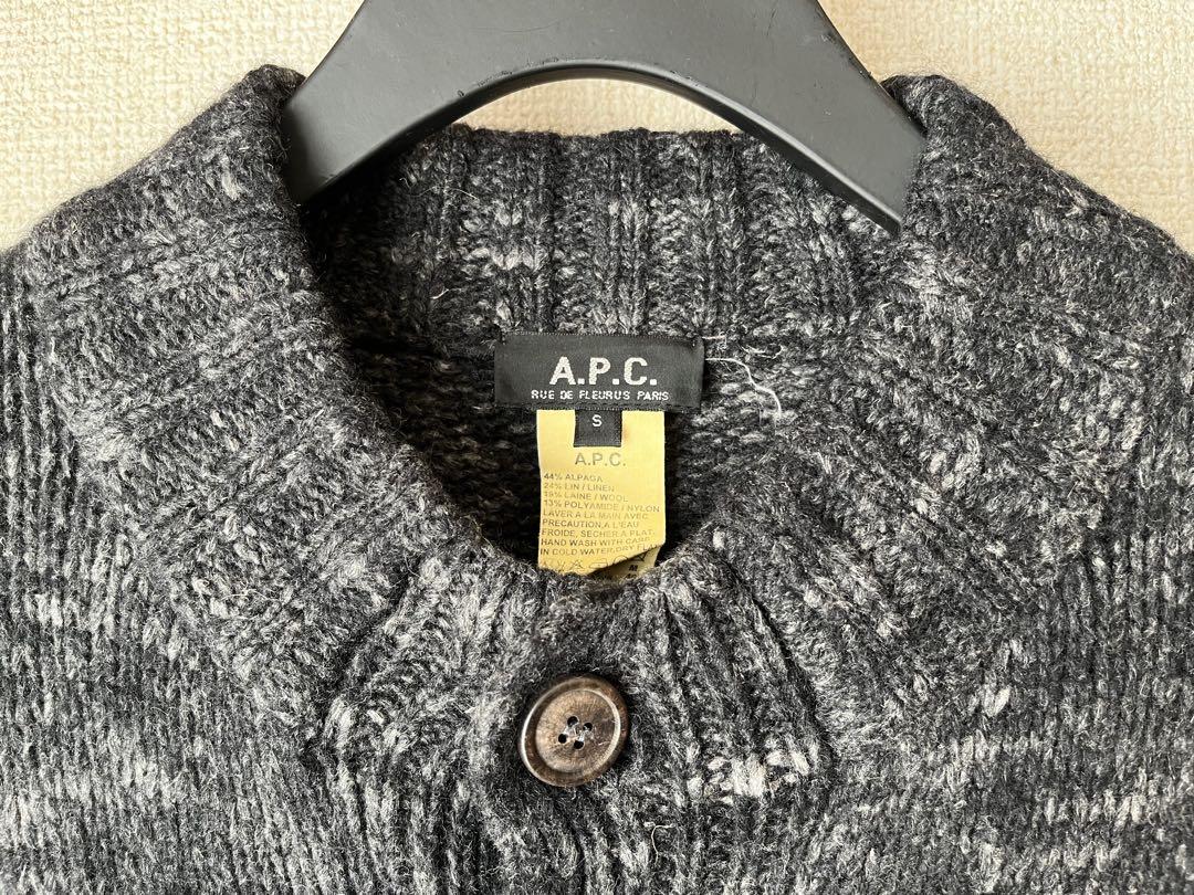 A.P.C ニットカーディガン/グレー 【アーペーセー】