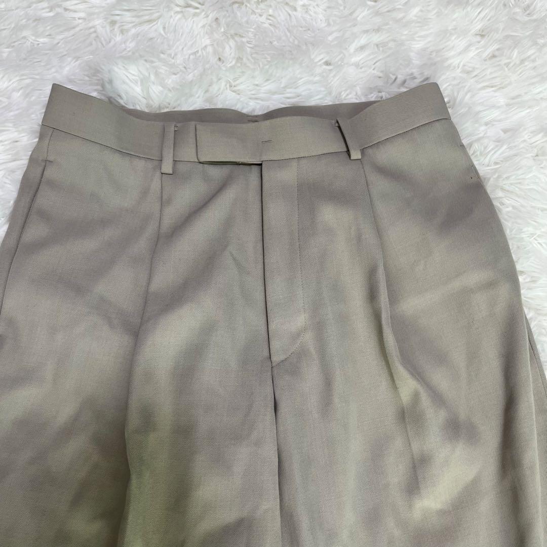 【パブリックトウキョウ】新品✨グレージュ　スラックス　上品　日本製　ウール混　S