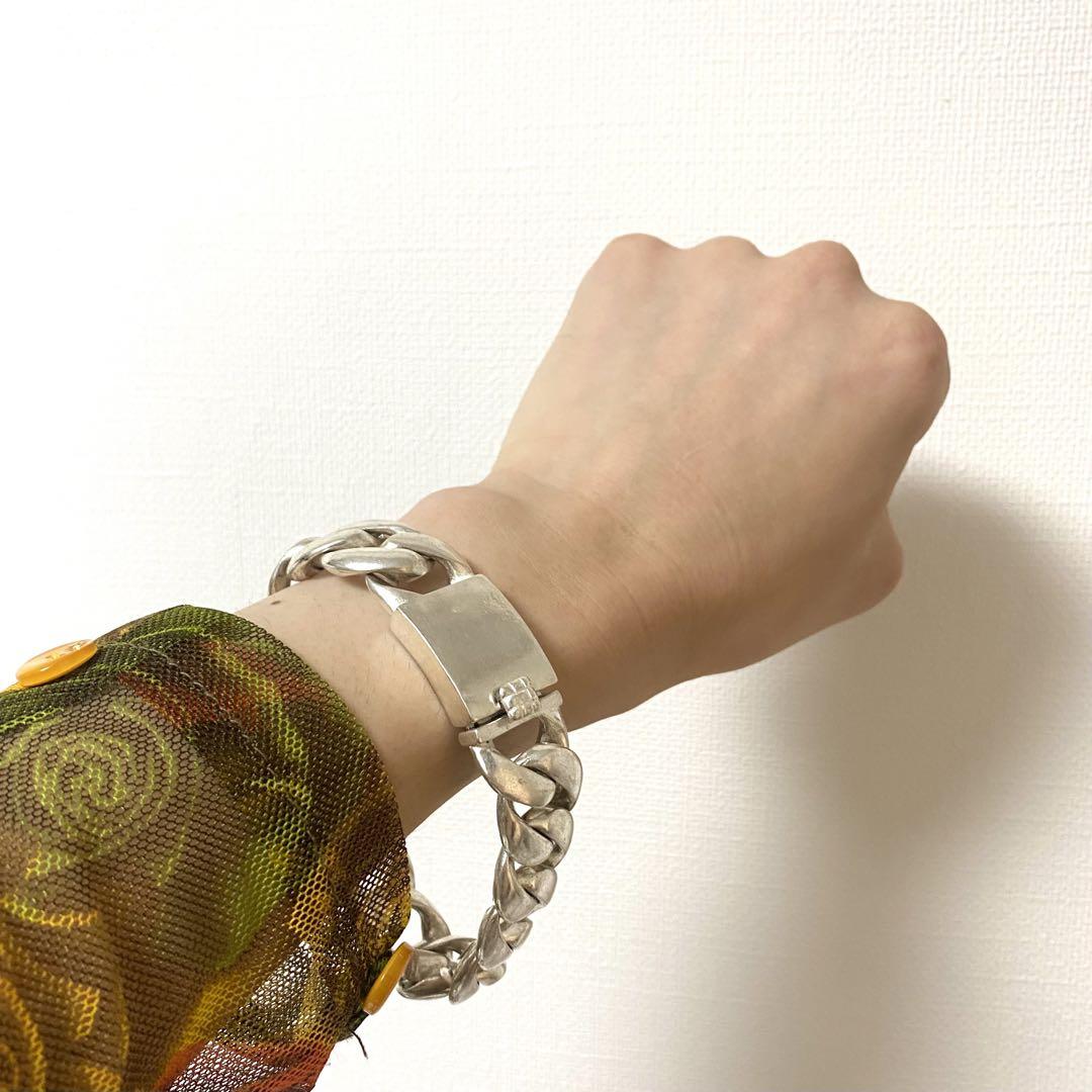 シルバーチェーンブレスレット シルバー925 喜平 TAXCO t102