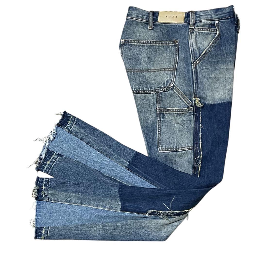 MNML 再構築 ペインター フレア ブーツカット デニムパンツ size28 MNML 再構築 ペインター フレア ブーツカット デニムパンツ
