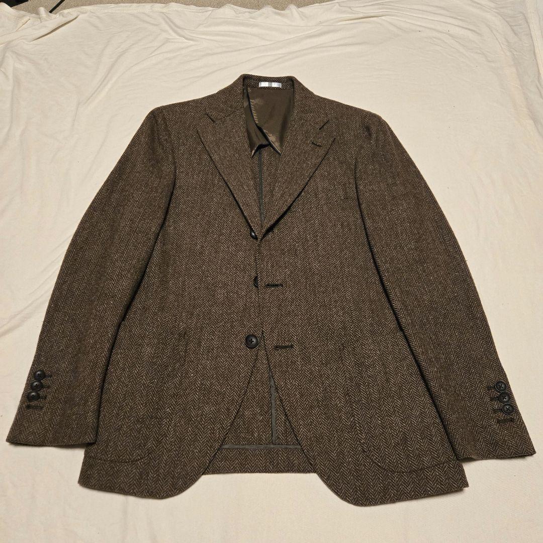 新品】ブラウン ヘリンボーン ジャケット BEAMS タリアトーレ ラルディーニ 新品】ブラウン ヘリンボーン ジャケット BEAMS タリアトーレ ラルディーニ