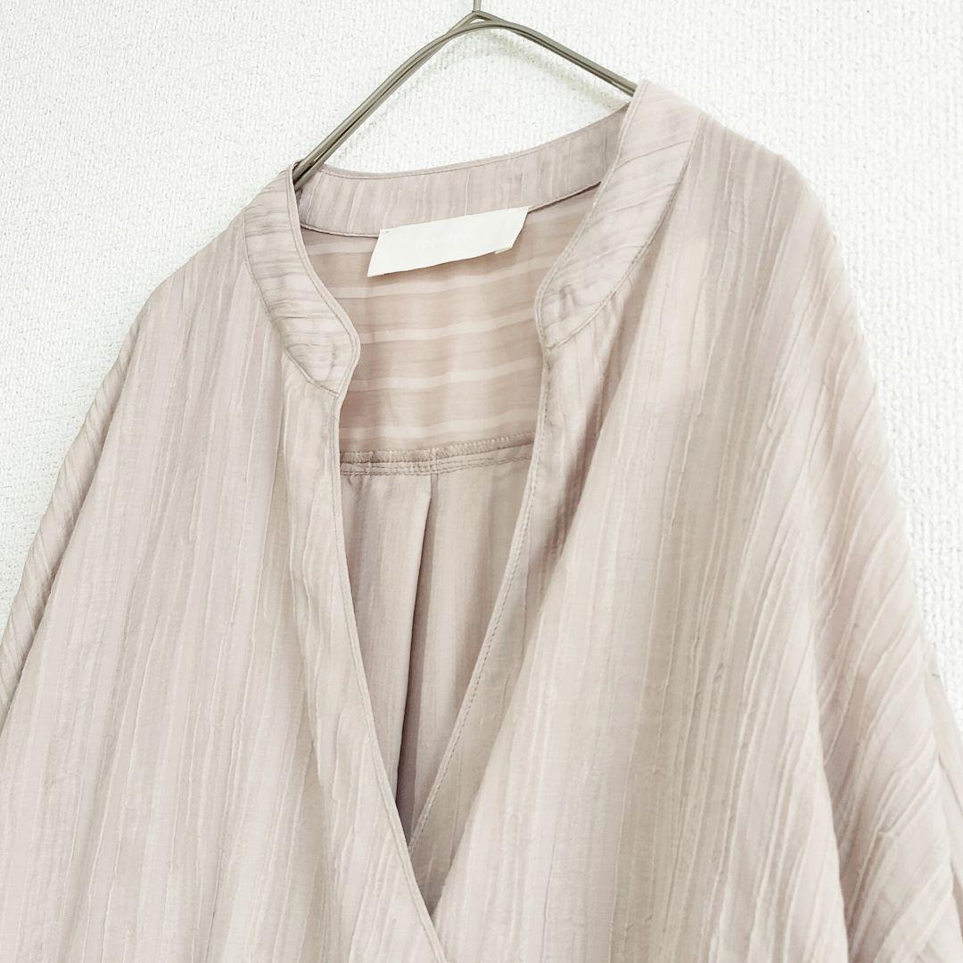 新品タグ付き TODAYFUL カシュクールシフォンブラウス ベージュ
