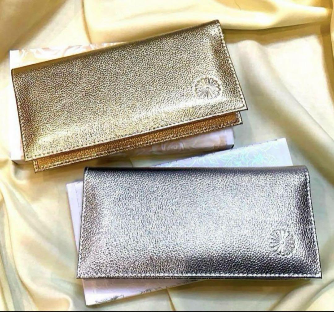 新品　皇居限定　長財布　金と銀　開運