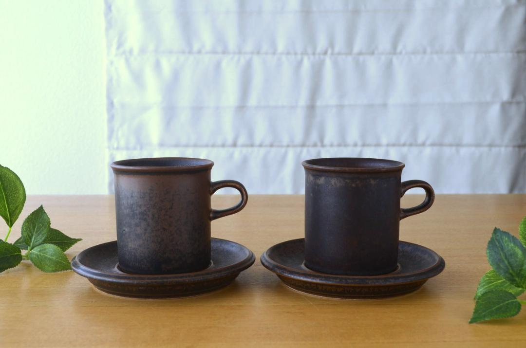 ARABIA/アラビア●RUSKA/ルスカ●コーヒーカップ＆ソーサー2客セット④