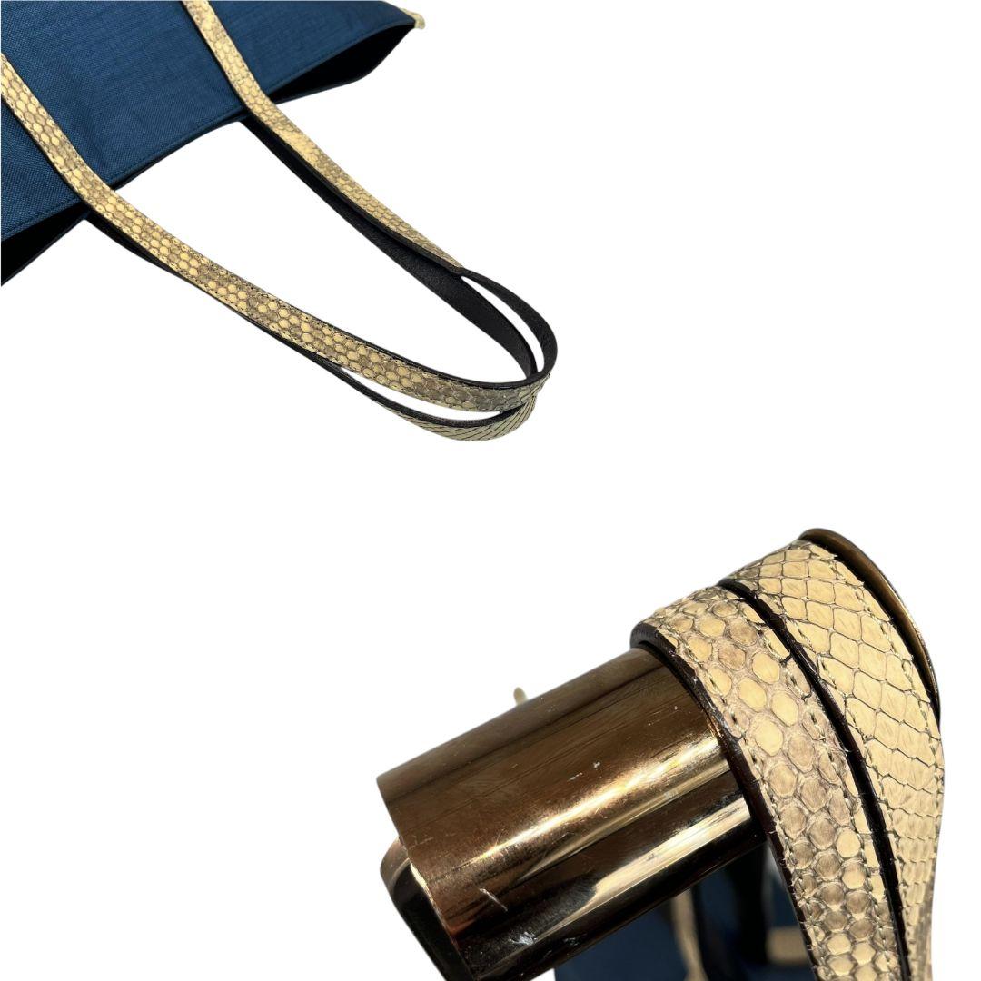 未使用級 ヴィアドアン A4可 トートバッグ ナイロン パイソン 肩掛 ネイビー 未使用級 ヴィアドアン A4可 トートバッグ ナイロン パイソン 肩掛 ネイビー