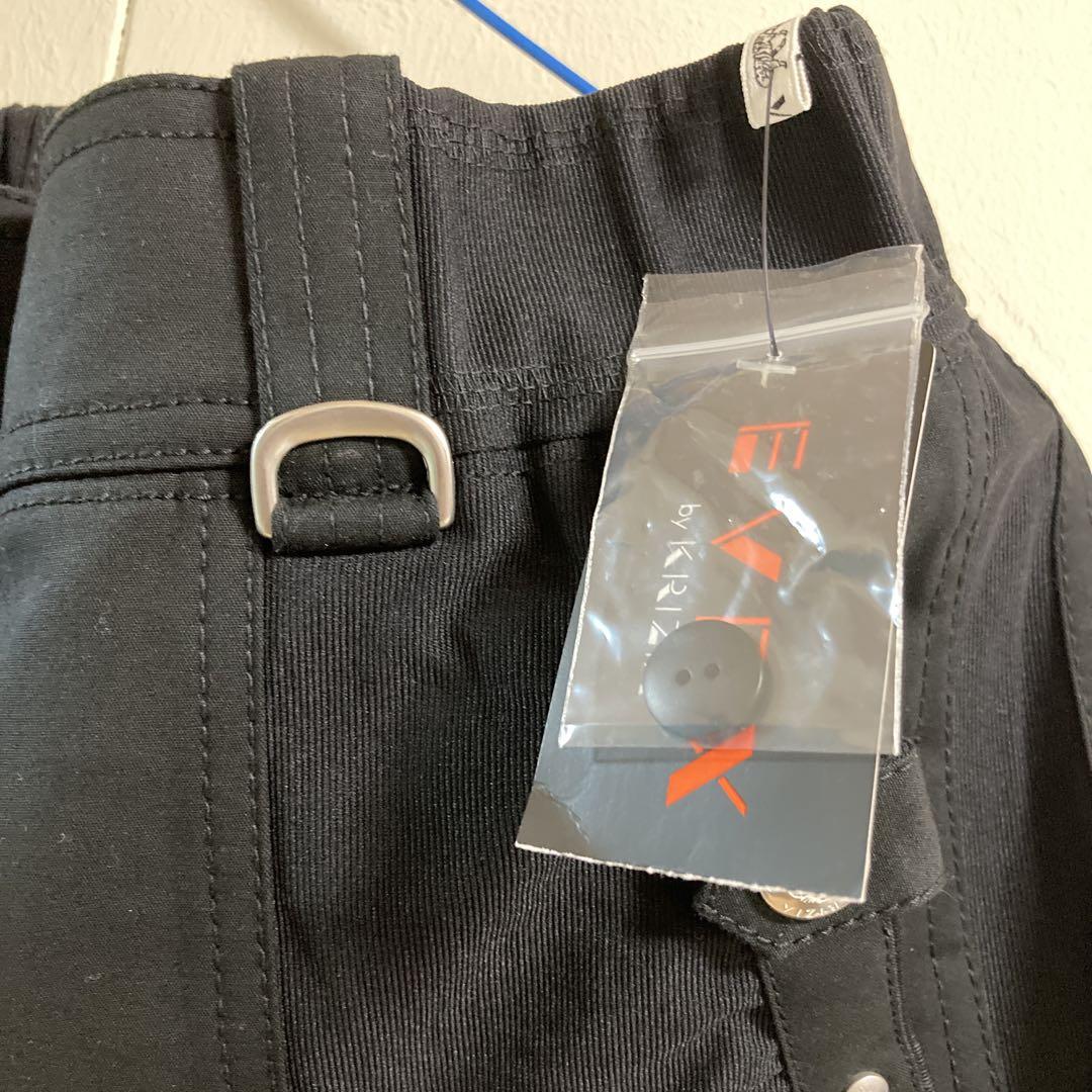 お買い得！エヴィックスバイクリツィア　カジュアルパンツ 黒 フロントポケット付き
