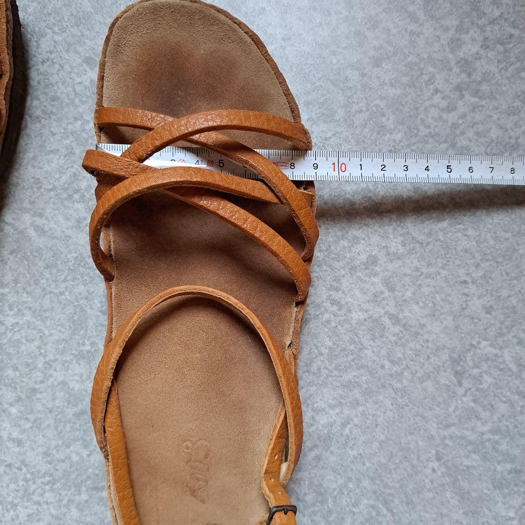 koos コース ブラウン レザー サンダル size38 - メルカリ