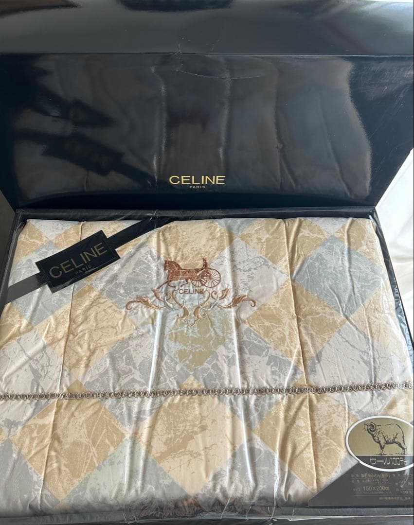 【未使用】CELINE×西川 羊毛肌掛け布団 ウール100% 150×200cm