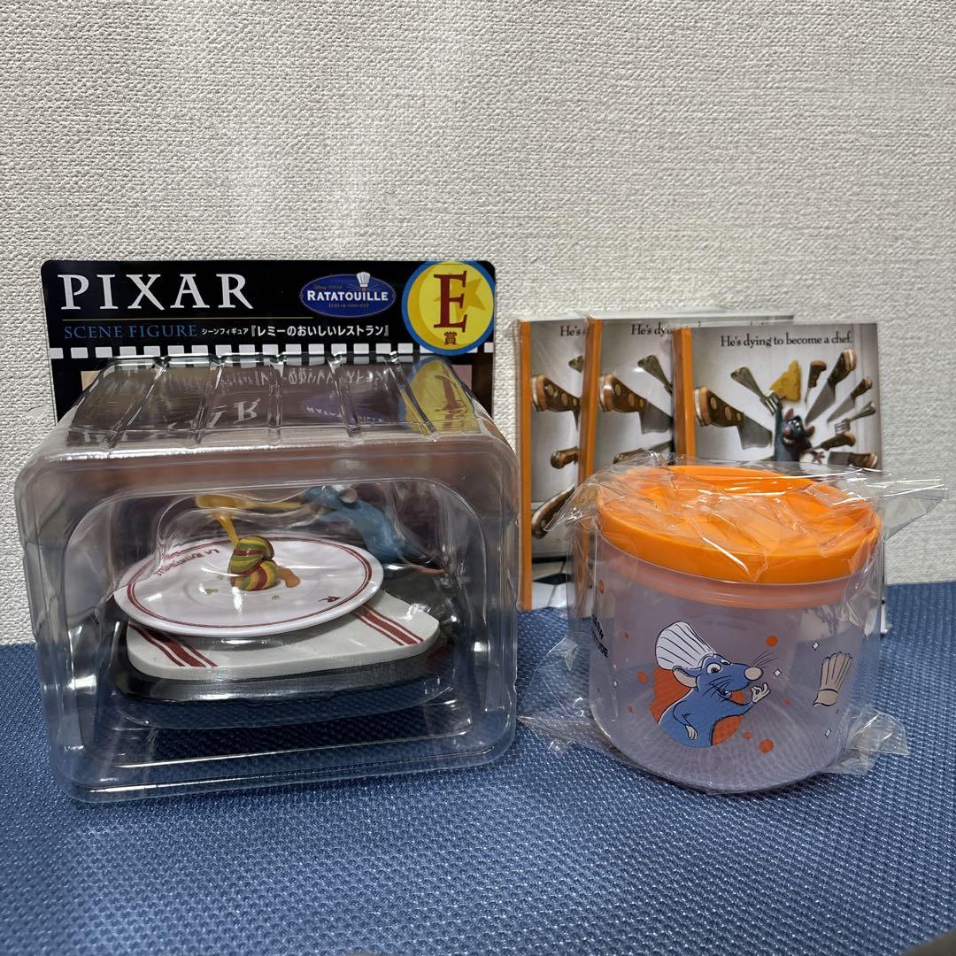 3点 レミーのおいしいレストラン フィギュア キャニスター ポストカード　E賞 3点 レミーのおいしいレストラン フィギュア キャニスター