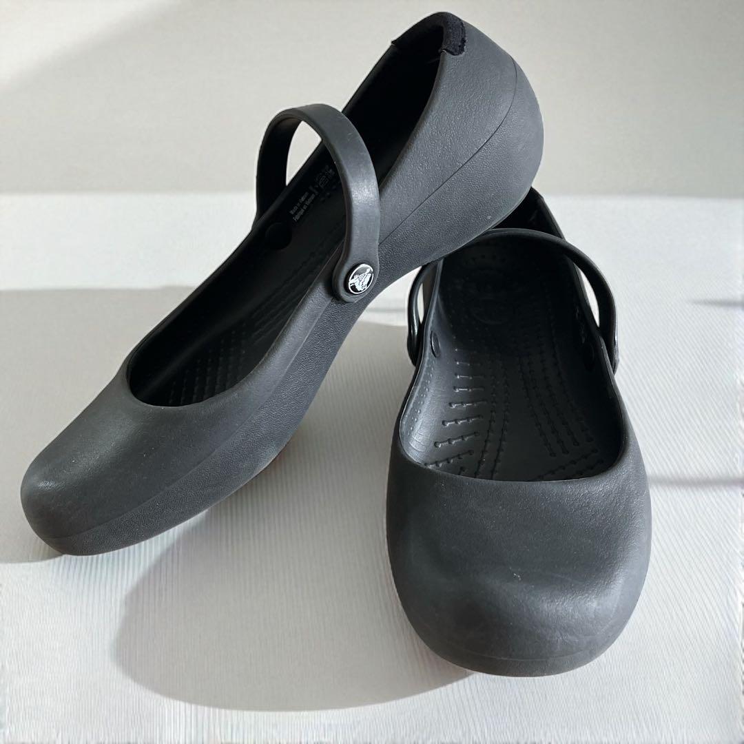 美品！廃盤品　crocs クロックス アリスワークス 黒W5 22cm
