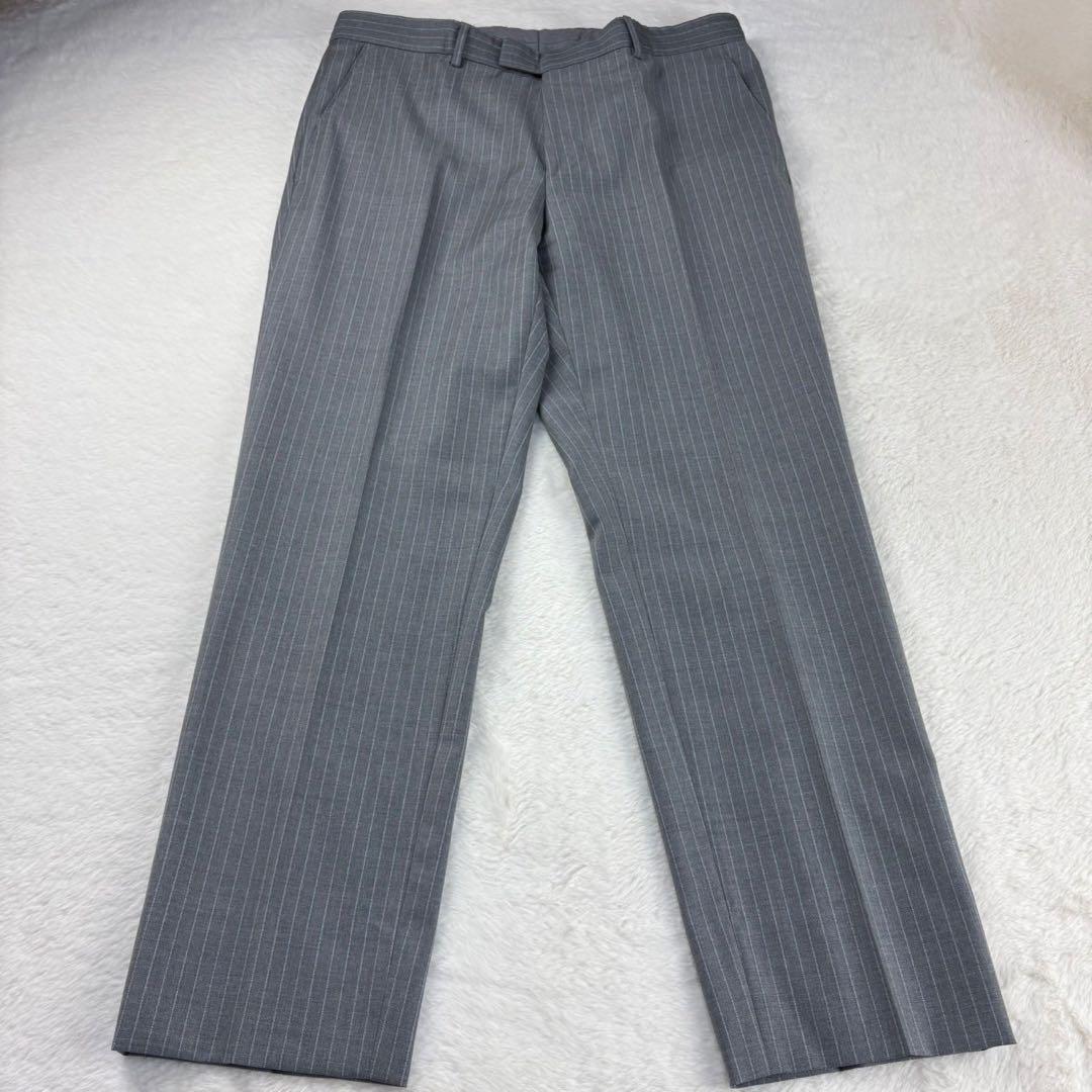 美品/上質 HUGO BOSS x DELFINO スーツ ストライプ グレー