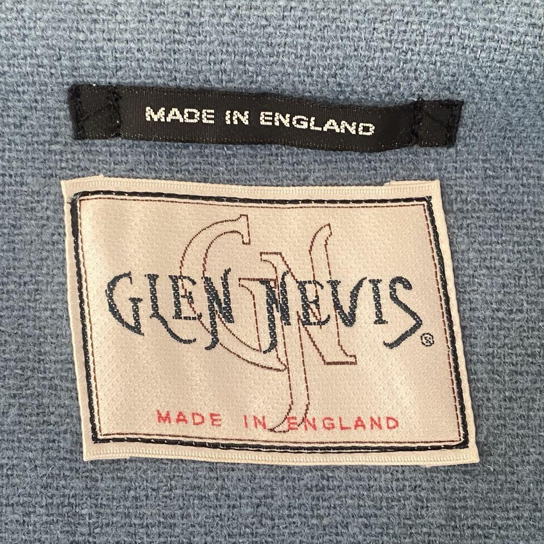 グレンネイビス ダッフルコート ヘリンボーン ブルー イギリス製
