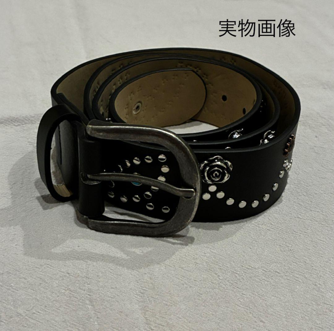 スタッズベルト y2k レザー ウエスタンベルト 星 古着 アメカジ