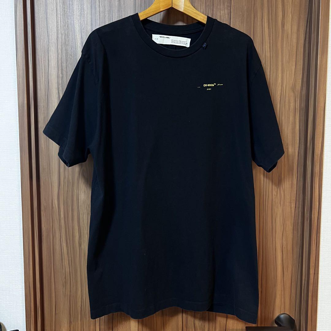 Off-White オフホワイト　黒 Tシャツ メンズ　オーバーサイズ　S