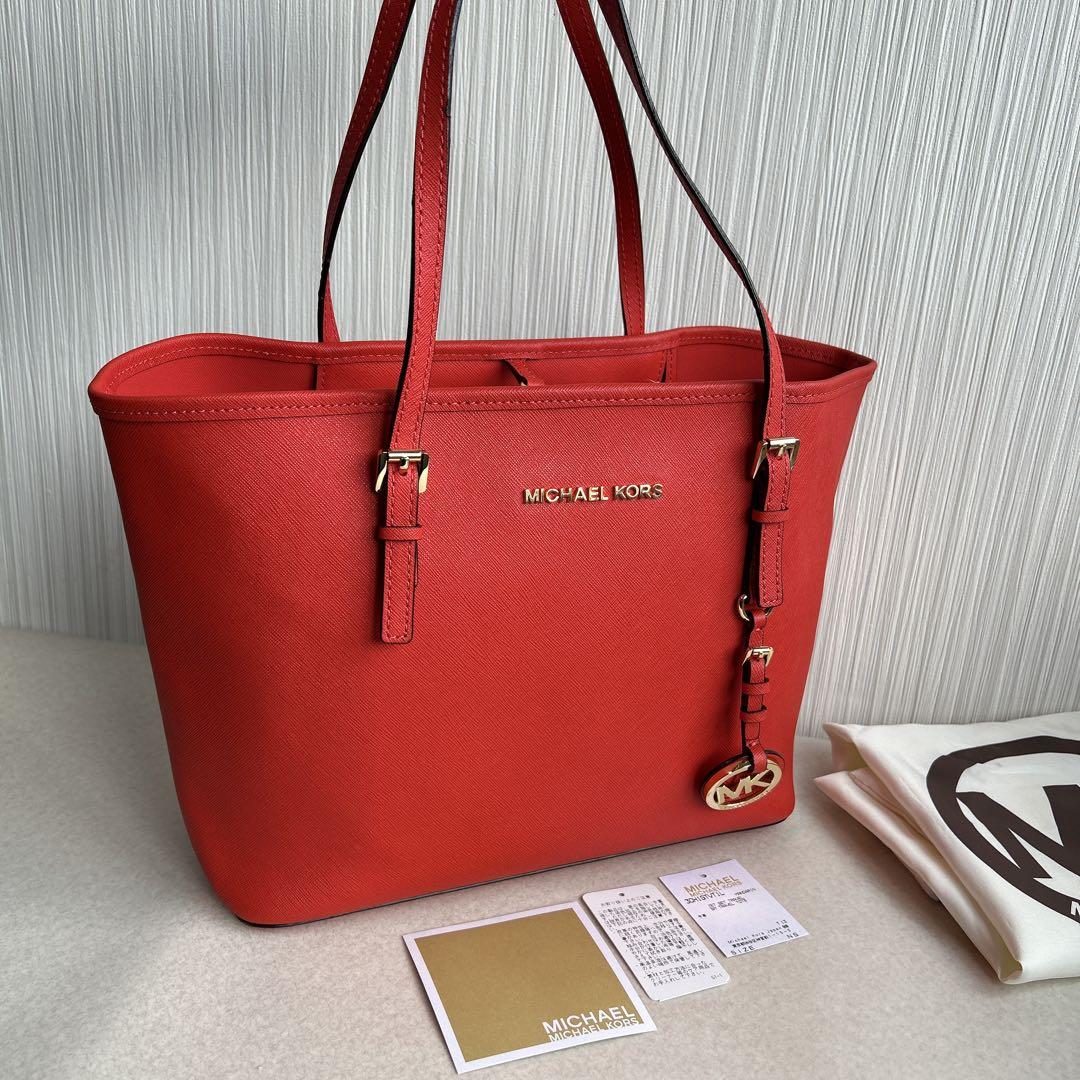 美品　MICHAEL KORS トートバッグ　ショルダーバッグ　赤