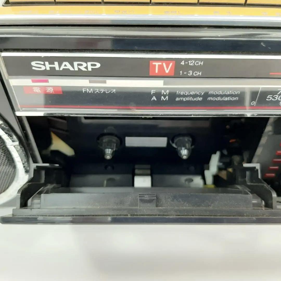 希少 ステレオダブルラジカセ QT-77MK2 SHARP シャープ ブラック
