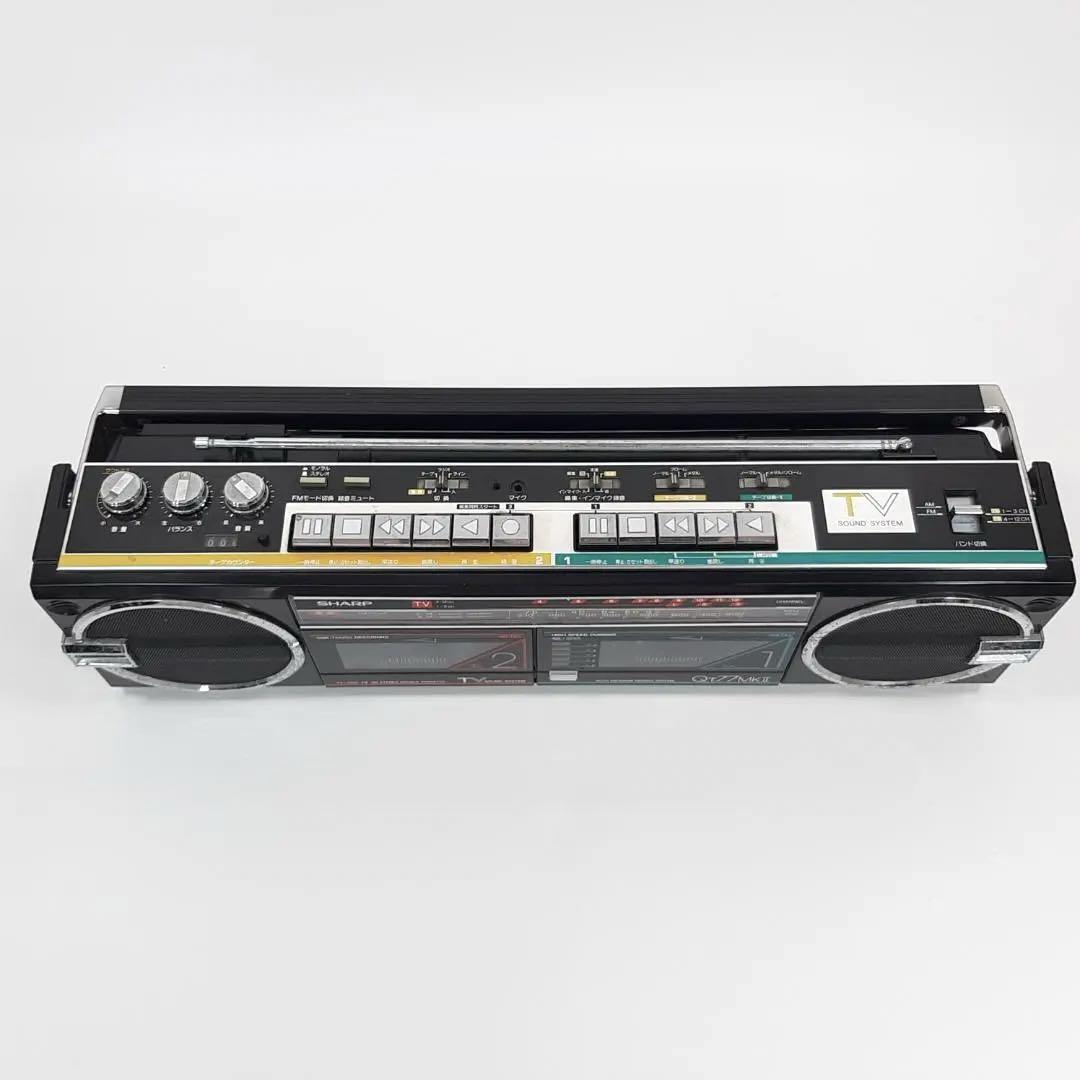 希少 ステレオダブルラジカセ QT-77MK2 SHARP シャープ ブラック