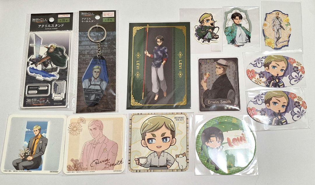 国産品 リヴァイ エルヴィン 進撃の巨人 特典 ポストカード コースター ブシロードその他