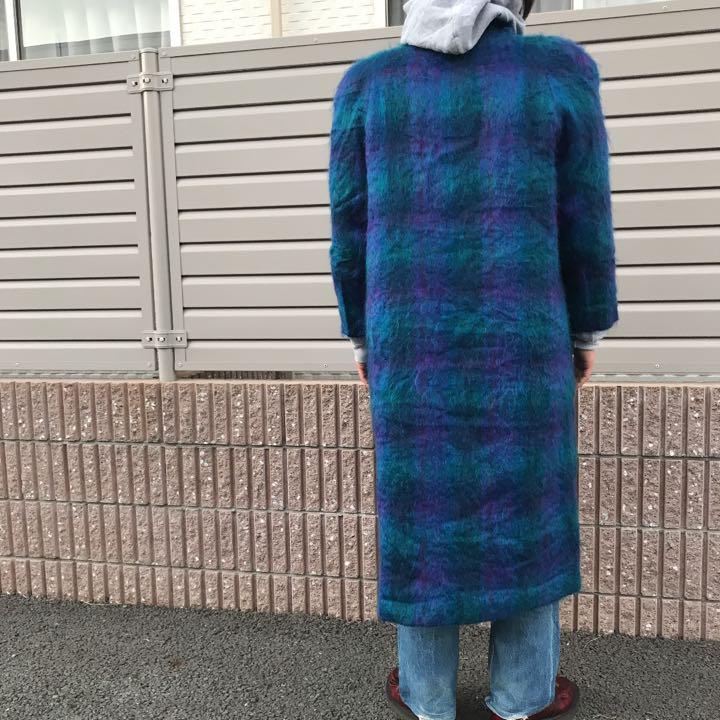 80's USA製 ヴィンテージ グラデーション モヘア ロングコート