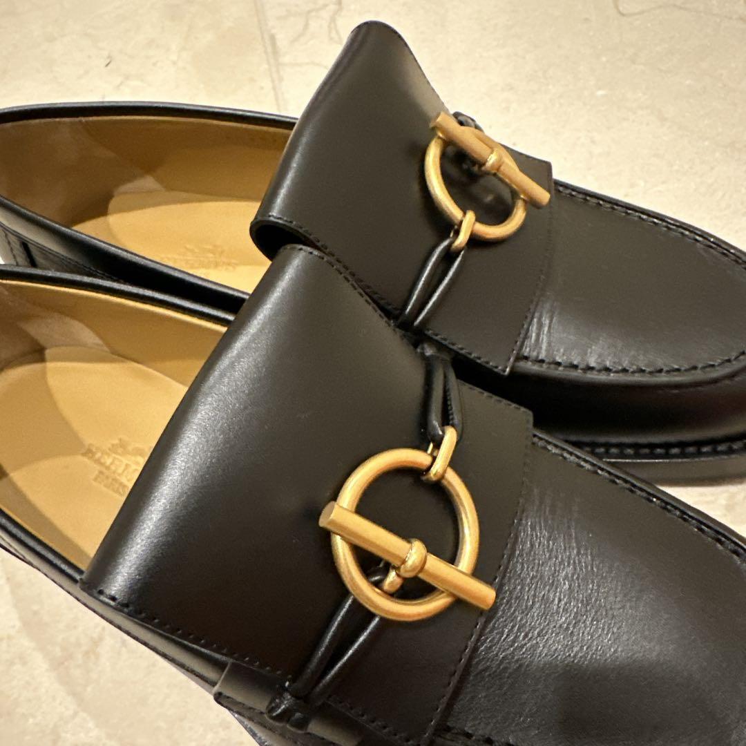 【HERMES】エルメス Impact ローファー HERMES エルメス モカシン 《インパクト》ローファー 38.5