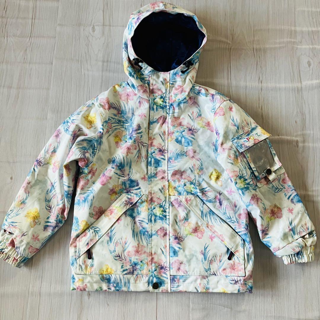 #J1✨美品 ポンタペス✨スキー スノボ ウェア 上下 130 女の子 雪遊び