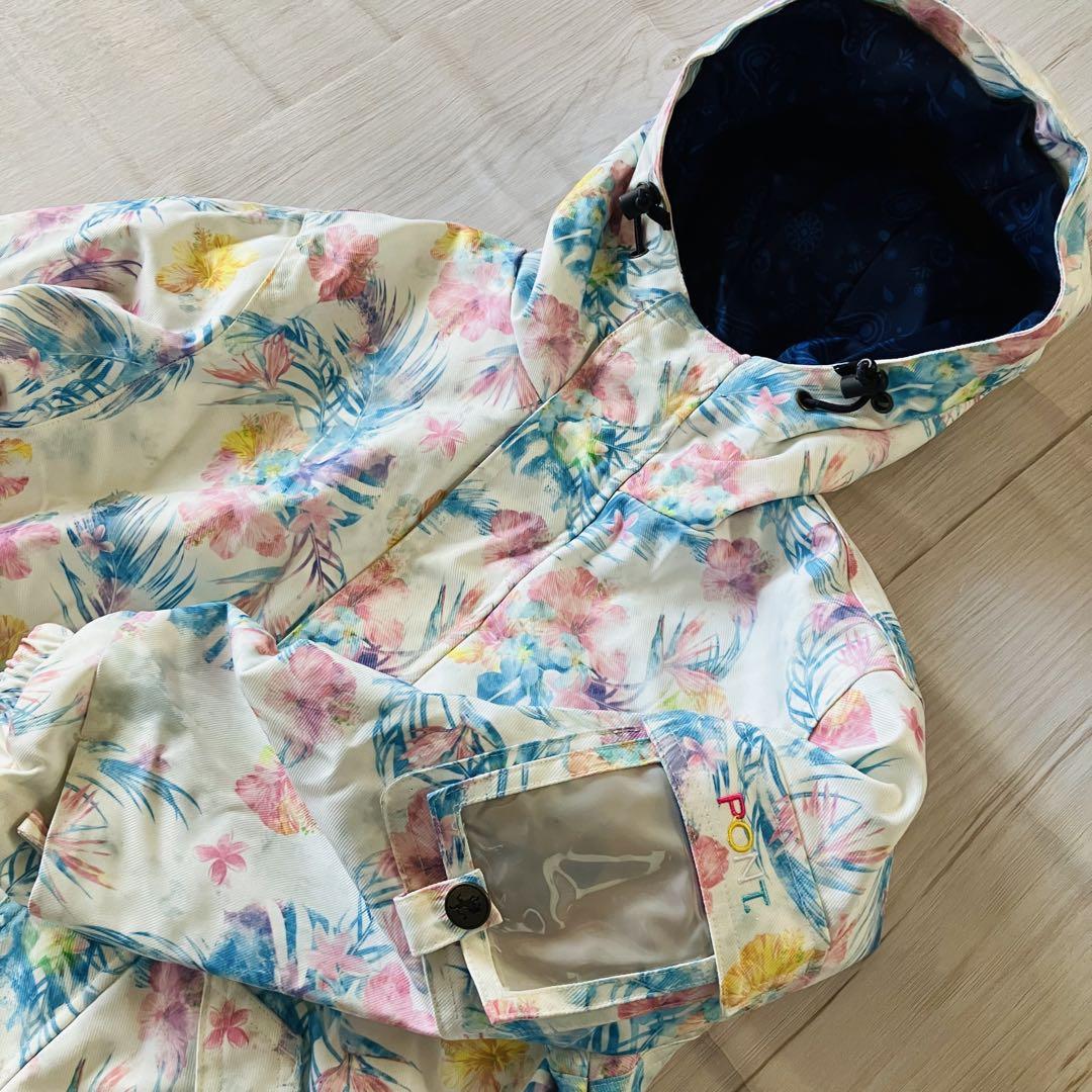 #J1✨美品 ポンタペス✨スキー スノボ ウェア 上下 130 女の子 雪遊び