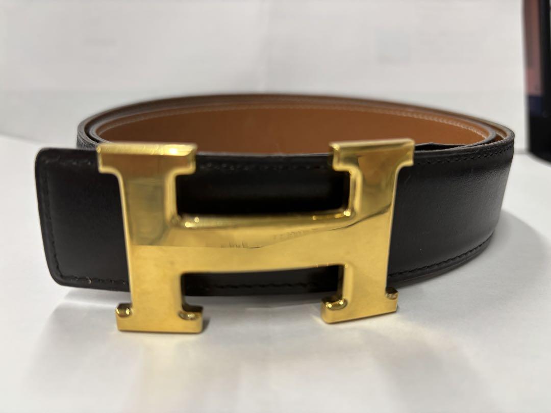 HERMES エルメス コンスタンス Hベルト85センチブラック×ゴールドB刻印