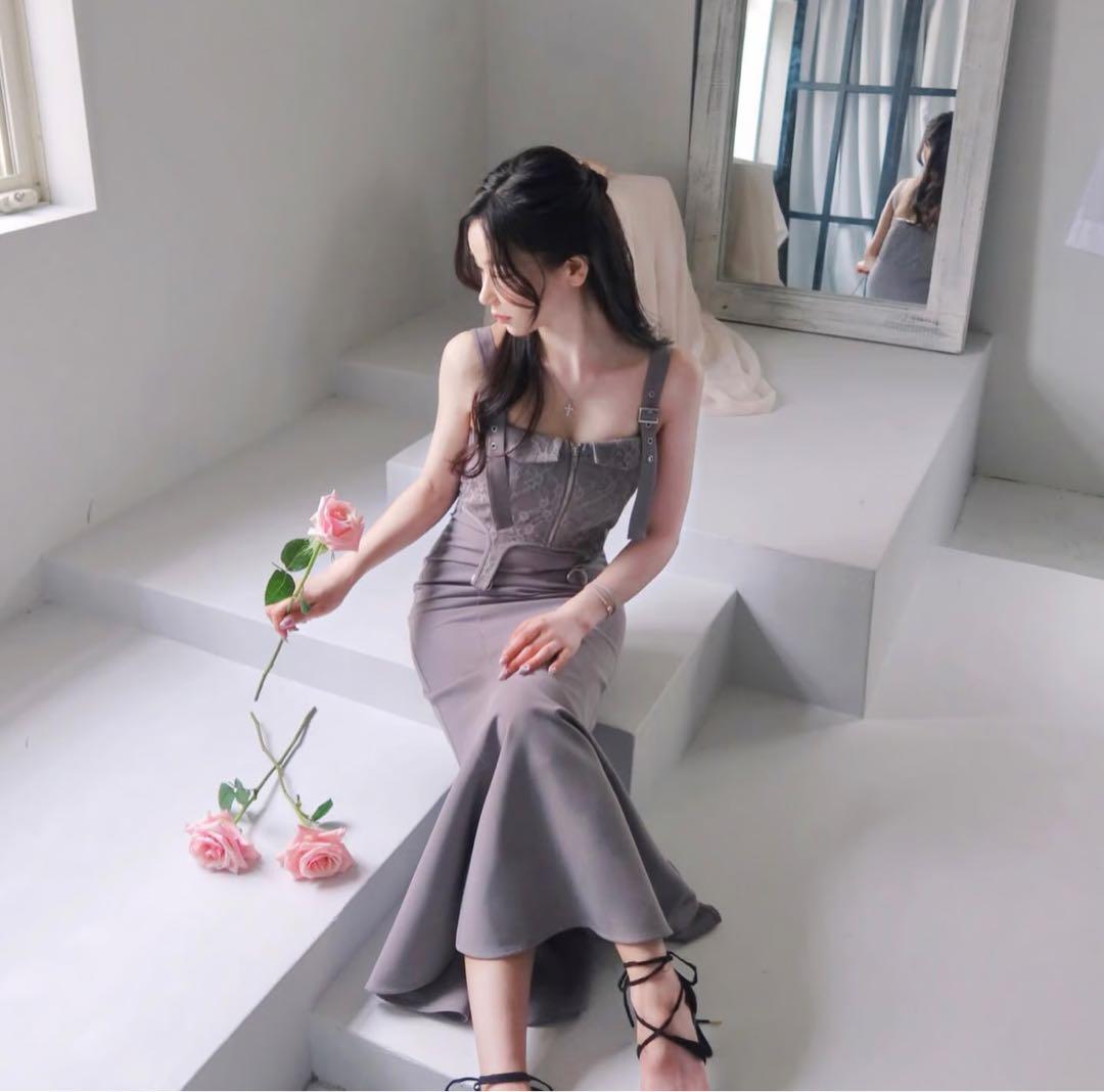 yilon ROMANTIC BUSTIER DRESS ブラック 新品】YILON MADE Romantic bustier dress 黒