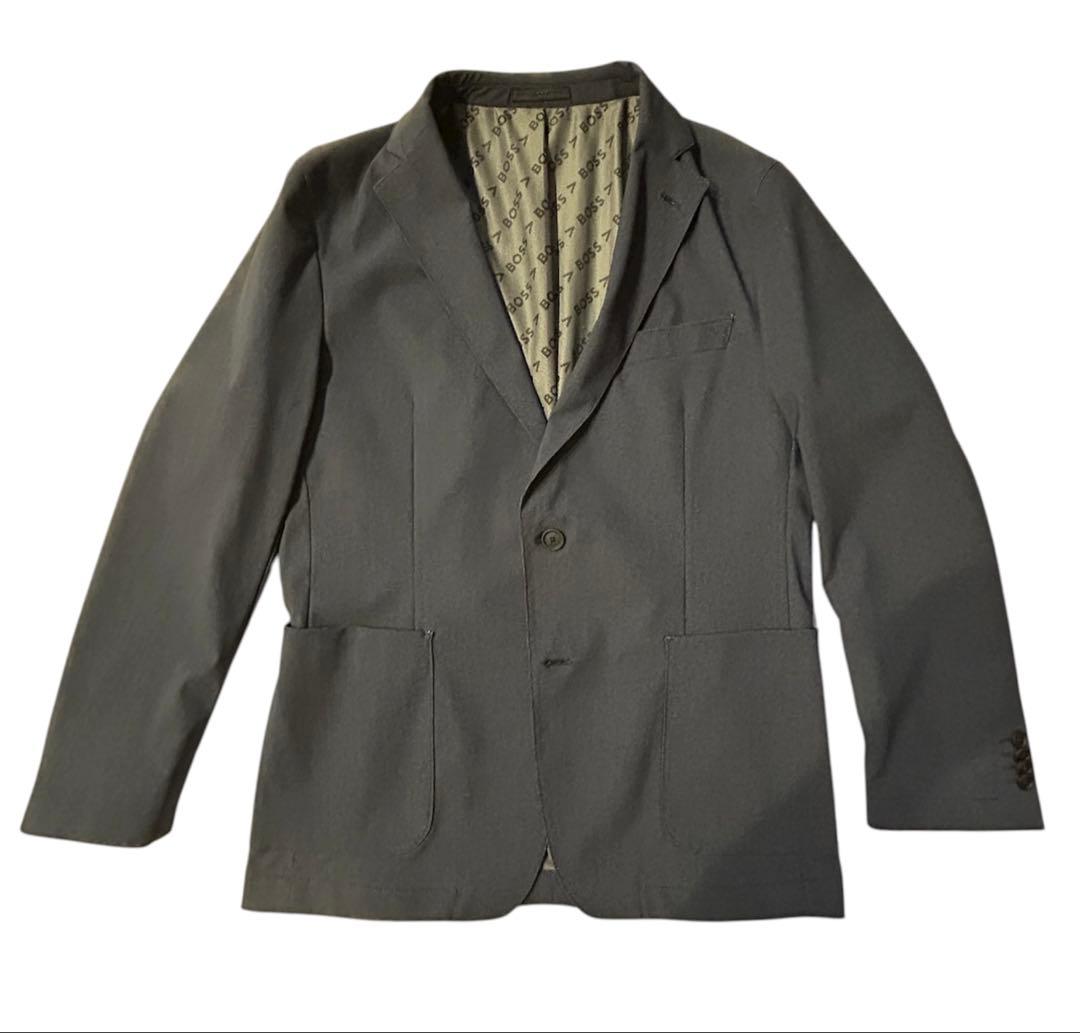 ヒューゴボス ストレッチファブリック ネイビーブレザーHugo Boss