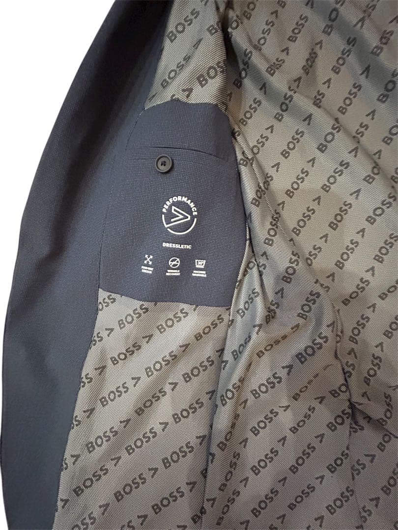 ヒューゴボス ストレッチファブリック ネイビーブレザー ヒューゴボス ストレッチファブリック ネイビーブレザー