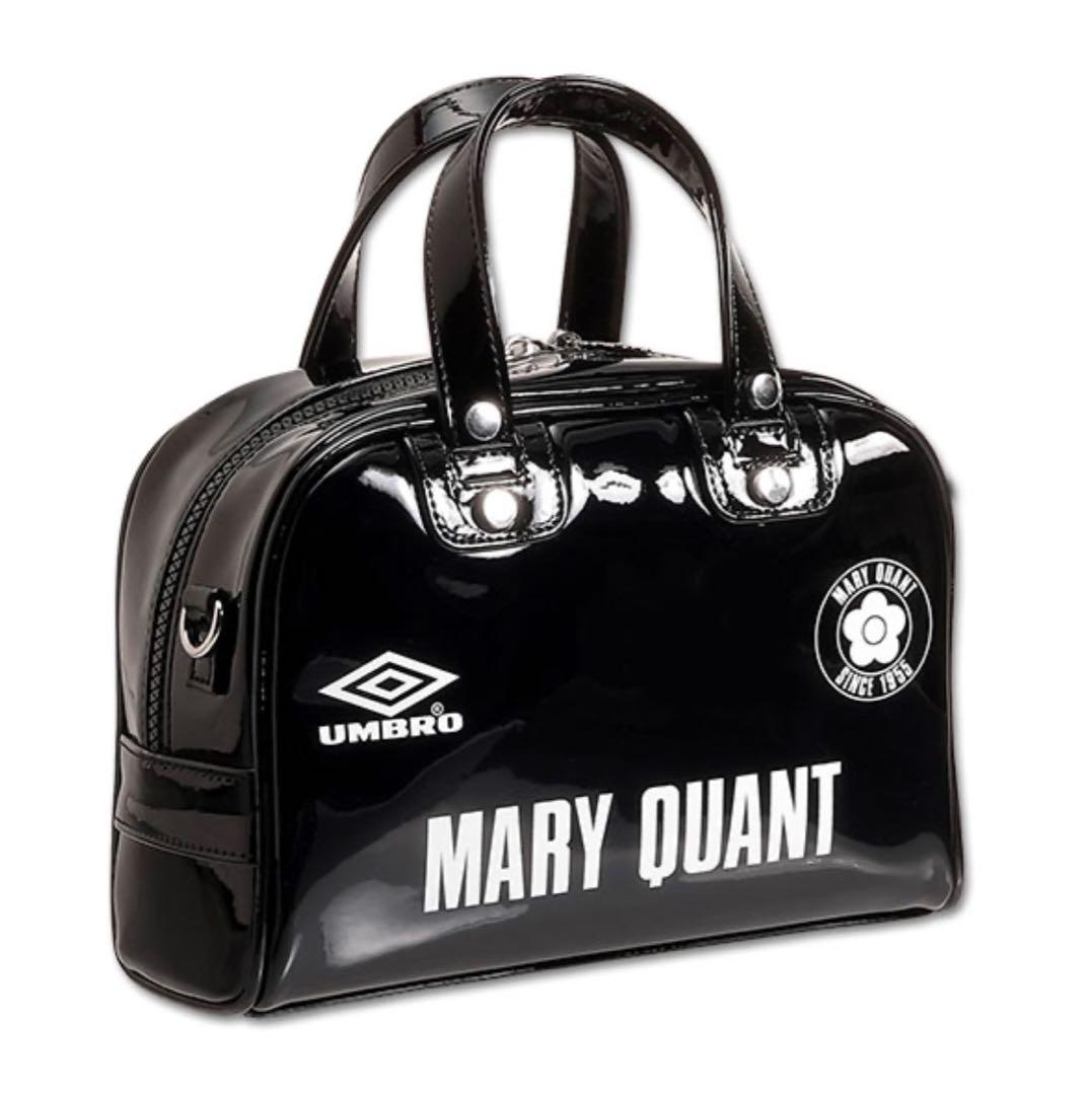 限定 MARY QUANT UMBRO エナメル 2WAYミニショルダーブラック マリークワント MARY QUANT UMBRO×MQエナメルショルダー