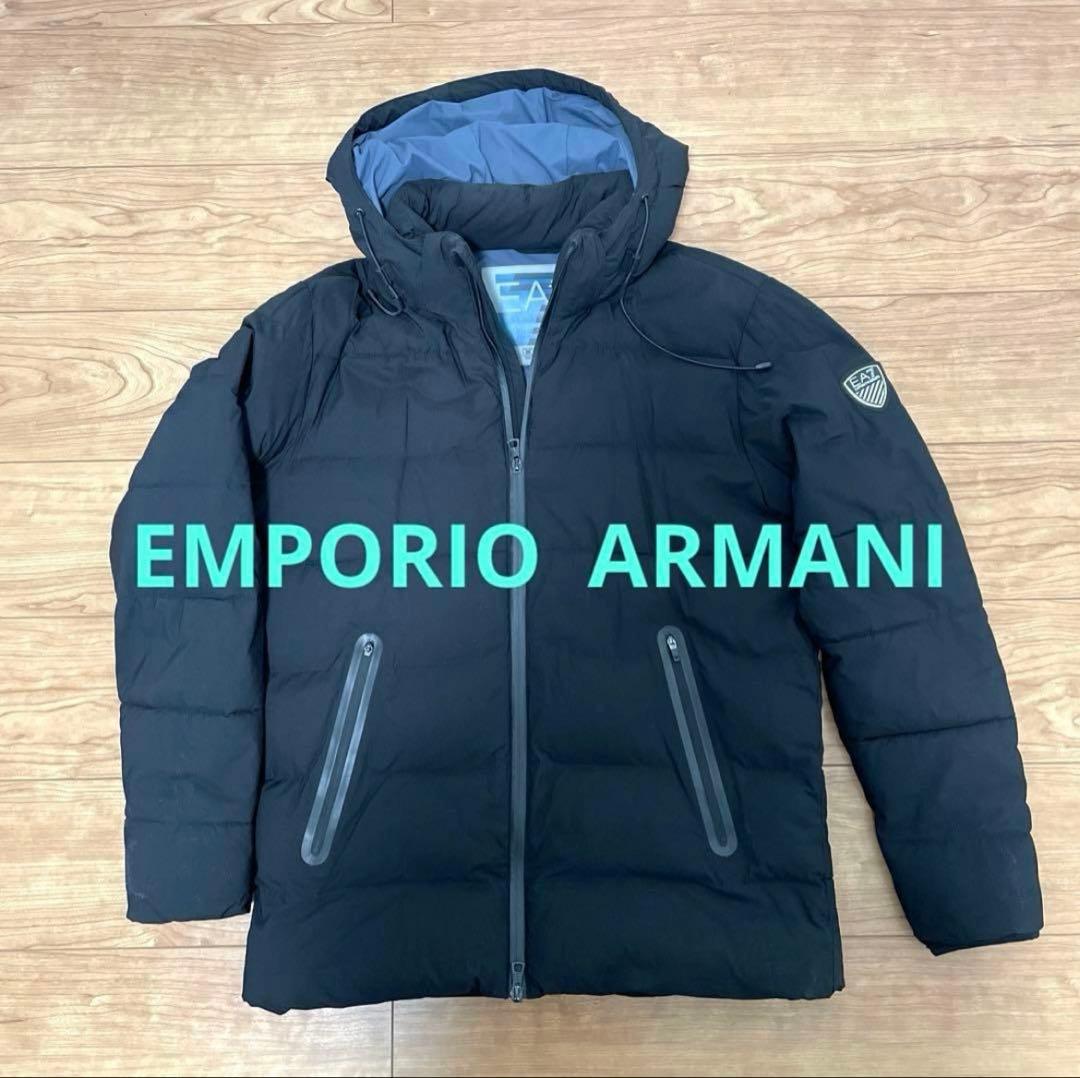 EMPORIO ARMANI EA7 ブラックダウンジャケットL・EMPORIO ARMANI