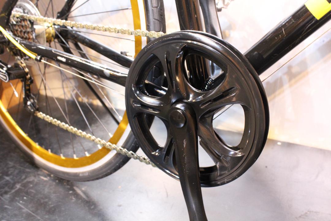 【コンビニ受取対応商品】 A28/中古 クロスバイク/LIG MOVE/440㎜/ブラック/ゴールド 自転車本体