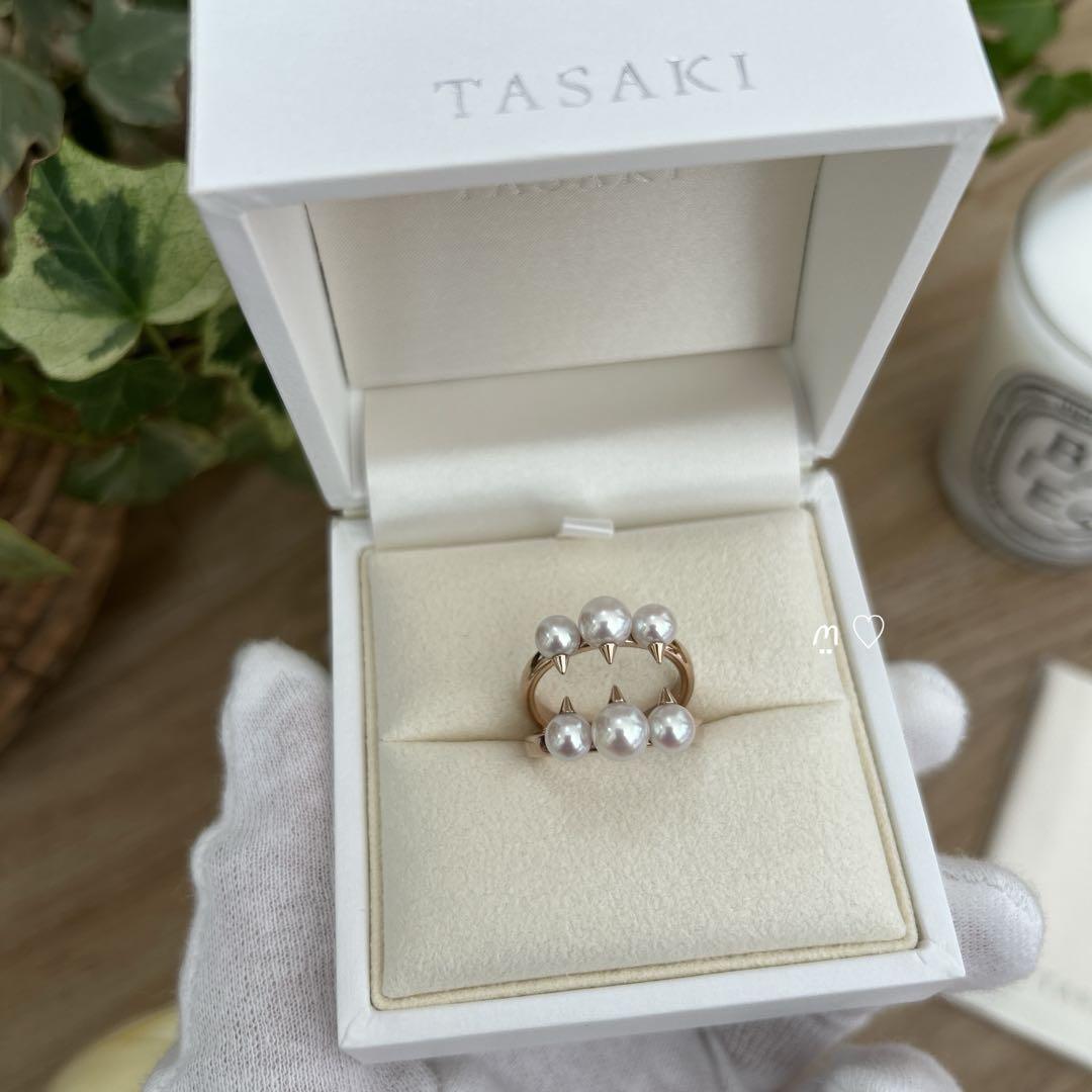 TASAKI　タサキ　デインジャーシグネチャーリング　13号　Ꮶ18　あこや真珠