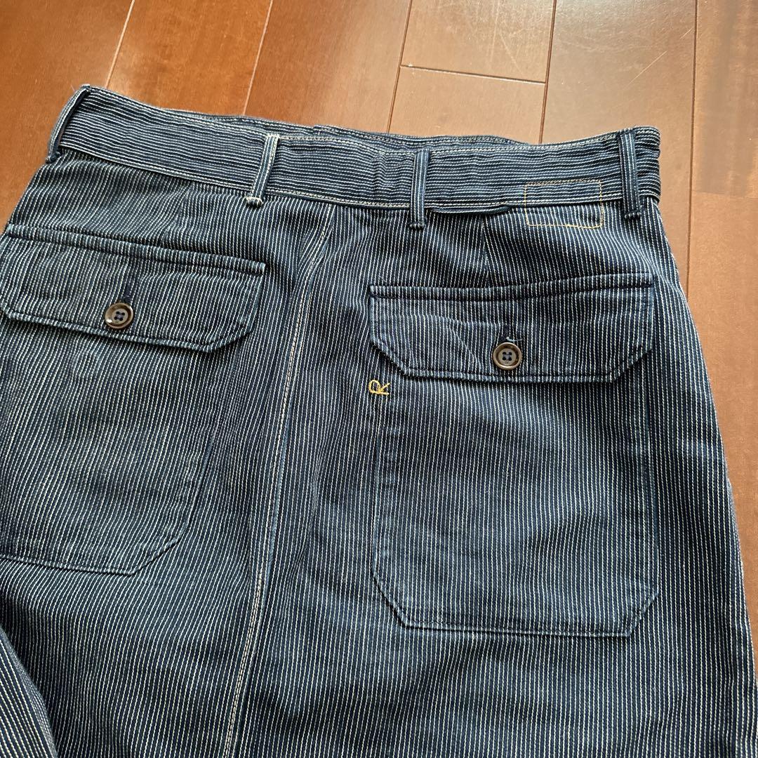 麦サテンのヒッコリーベイカースカート