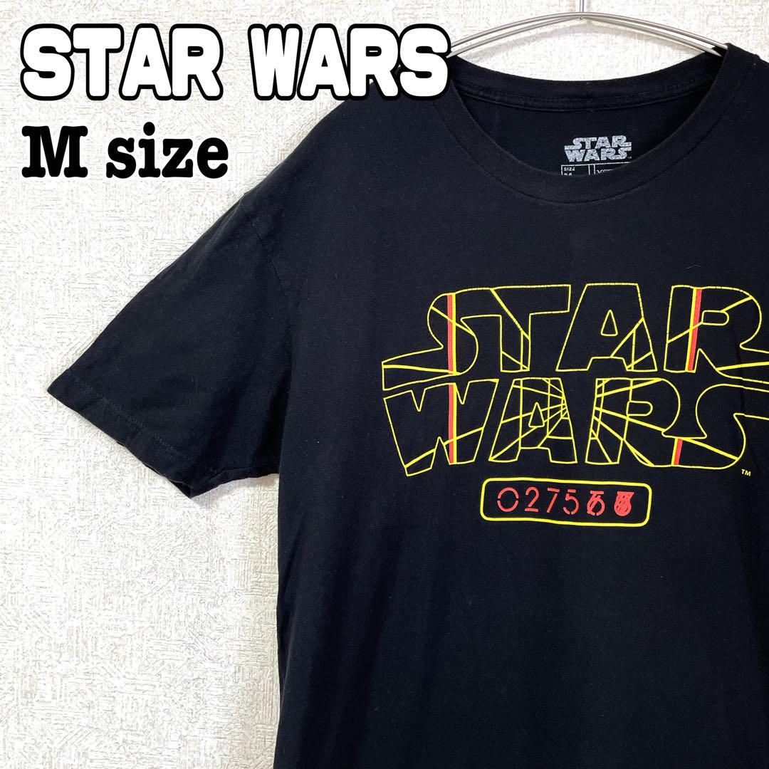 スターウォーズ Tシャツ M 黒 ブラック ロゴ プリント ユニ