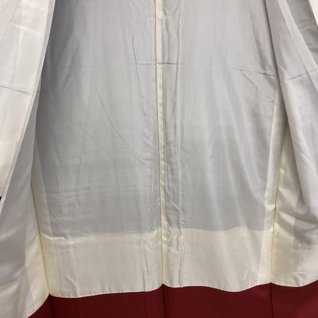 和】15922o 振袖 バチ衿 扇子に古典花文様 着物Ω