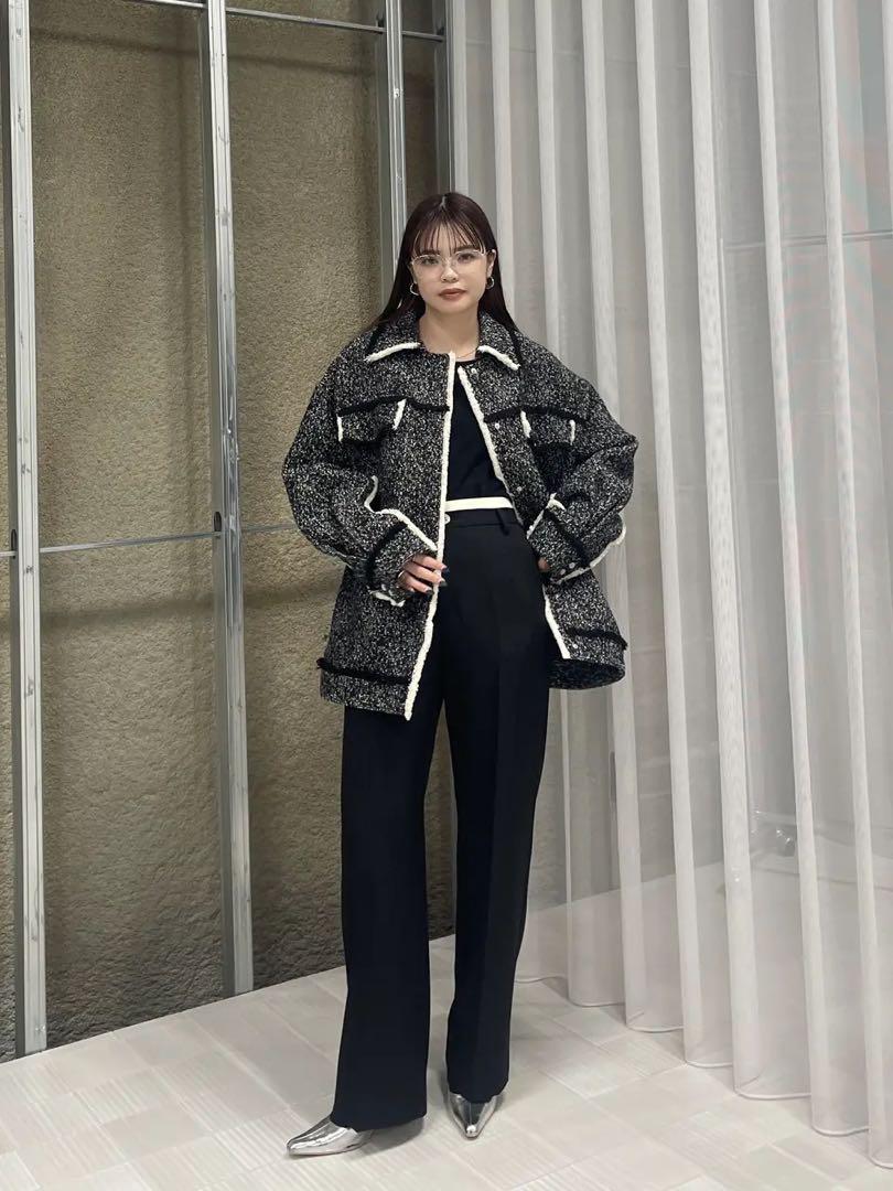 アメリ OTONA MUSE FRINGE TWEED OVER JACKET