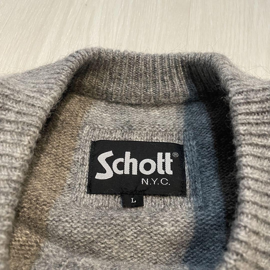 【Schott】ショット　グレーニット