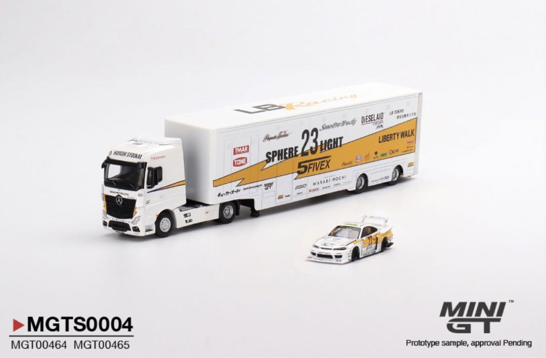 超レア！1/64 MINIGT LBレーシングトランスポーター&シルビア セット
