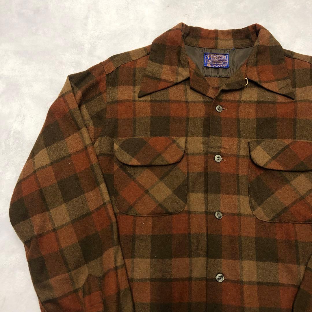 70s PENDLETON 開襟　WOOL SHIRTS USA製DW290