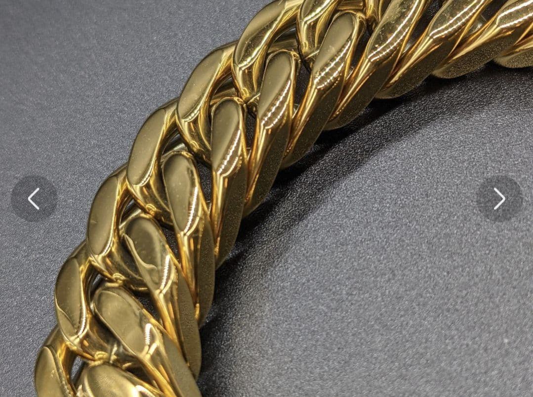 【2点セット】幅10mm喜平チェーンネックレス+316Lステンレスブレスレット