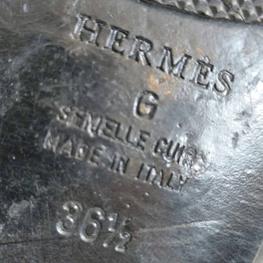 HERMES エルメス ローファー コンスタンス Hロゴ 黒 革靴 36.5 HERMES エルメス ローファー コンスタンス Hロゴ 黒 革靴 36.5