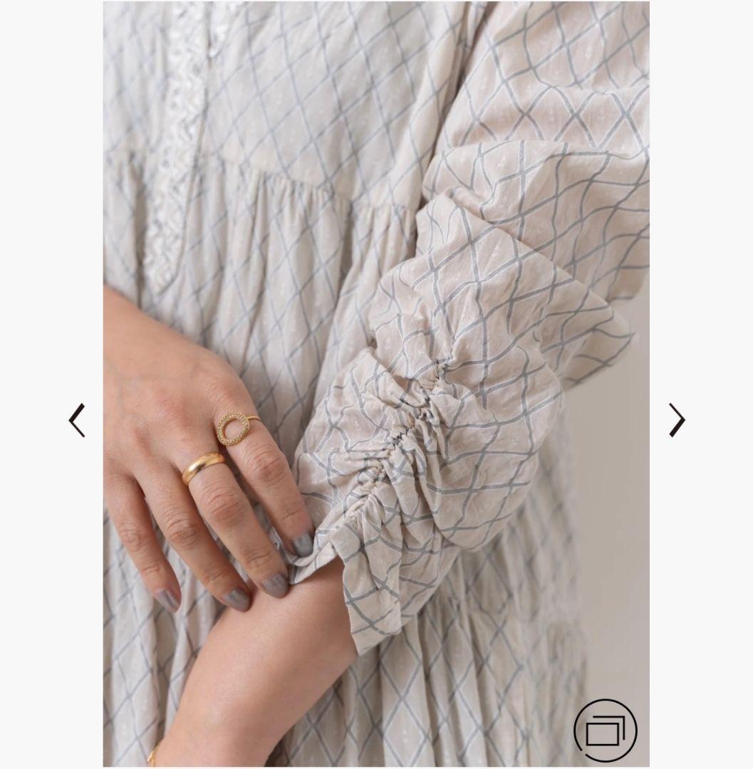 ちぃ　Dia Check Print Tiered Dress