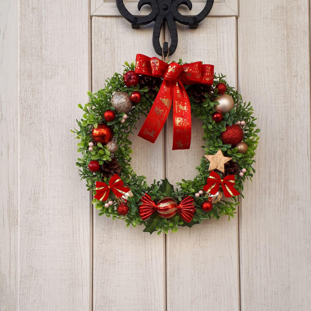 ＊419＊~＊riruru＊~布リース　クリスマスリース　玄関リース 最低 価格ハンドメイド・手芸 - ＊419＊~＊riruru様 専用＊~布