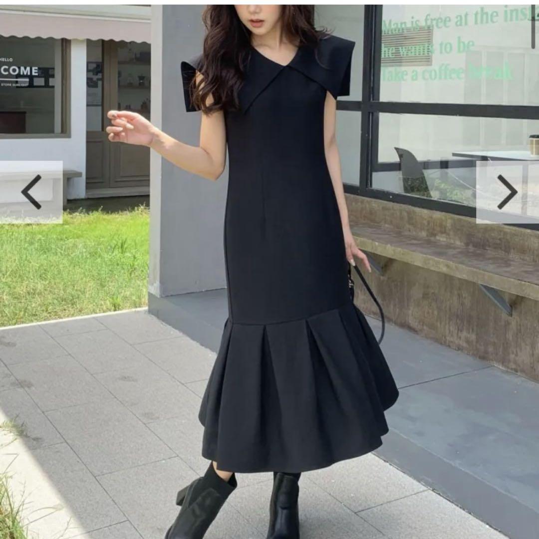 バースデーバッシュ　Square big collar Dress S