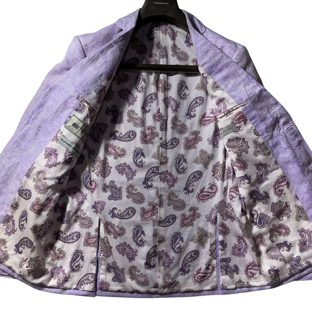 【エトロ ETRO】極上のリネン!!! 豪華な両面ペイズリー◎ 46 人気
