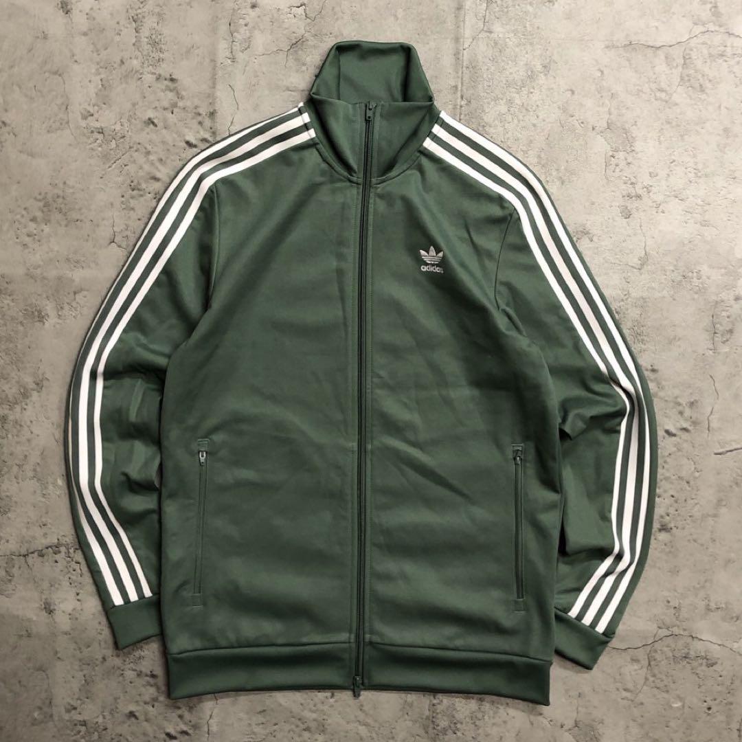 希少カラー　アディダスオリジナル　セットアップ　ジャージ　クリームグリーン　XL